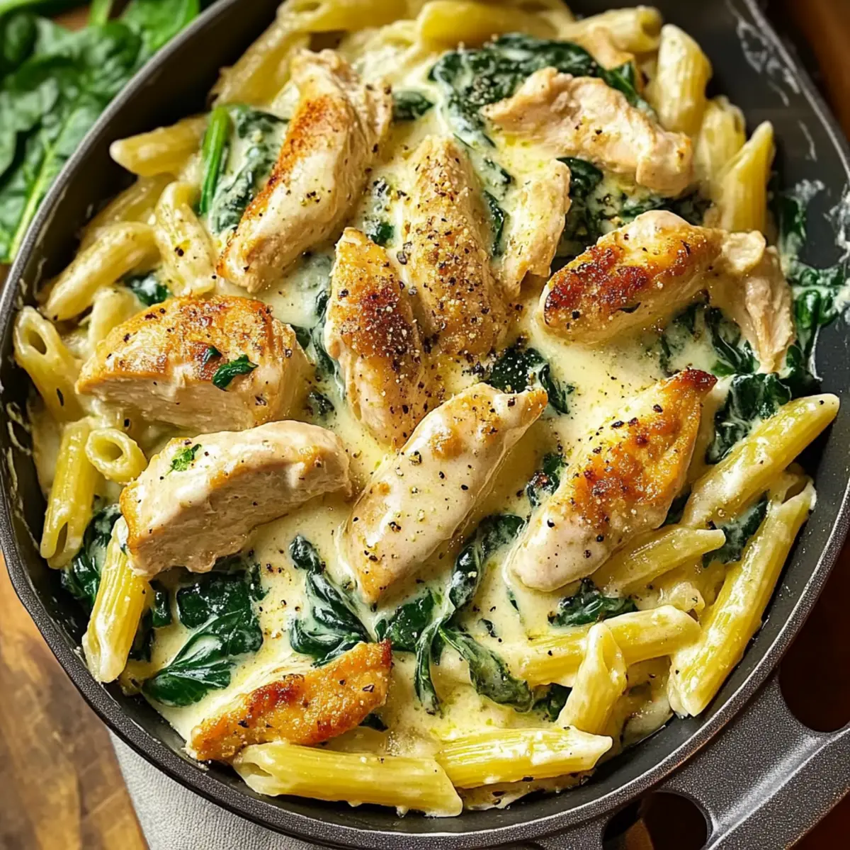 Chicken Spinach Pasta
