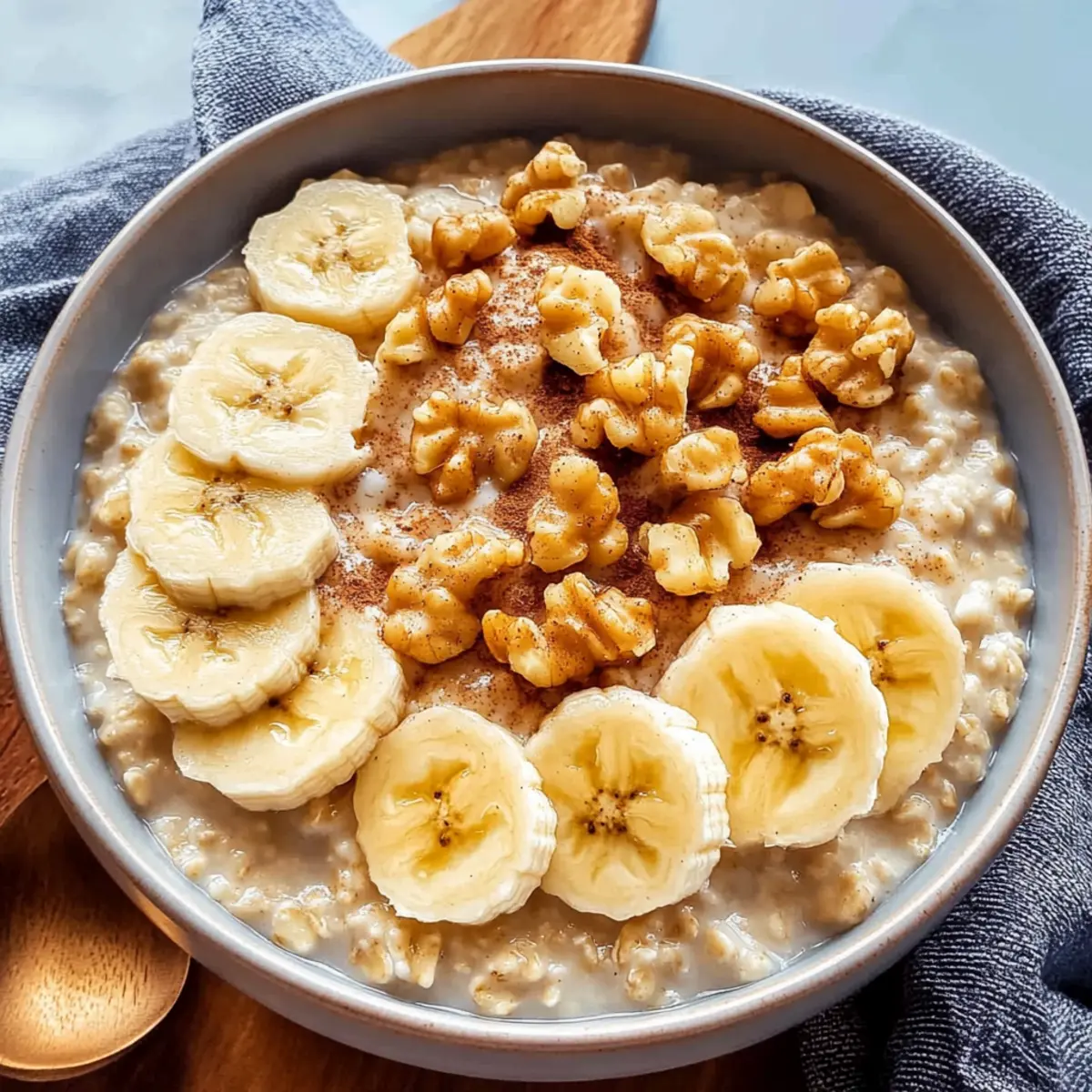 Banana Bread Oatmeal Bowl