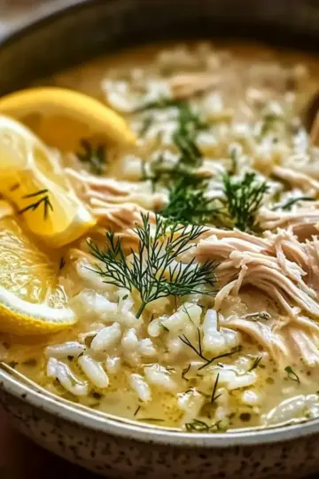 Mediterranean Lemon Chicken Soup