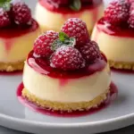 Lemon Raspberry Ruby Glass Cheesecake Domes