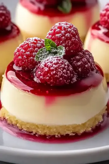 Lemon Raspberry Ruby Glass Cheesecake Domes