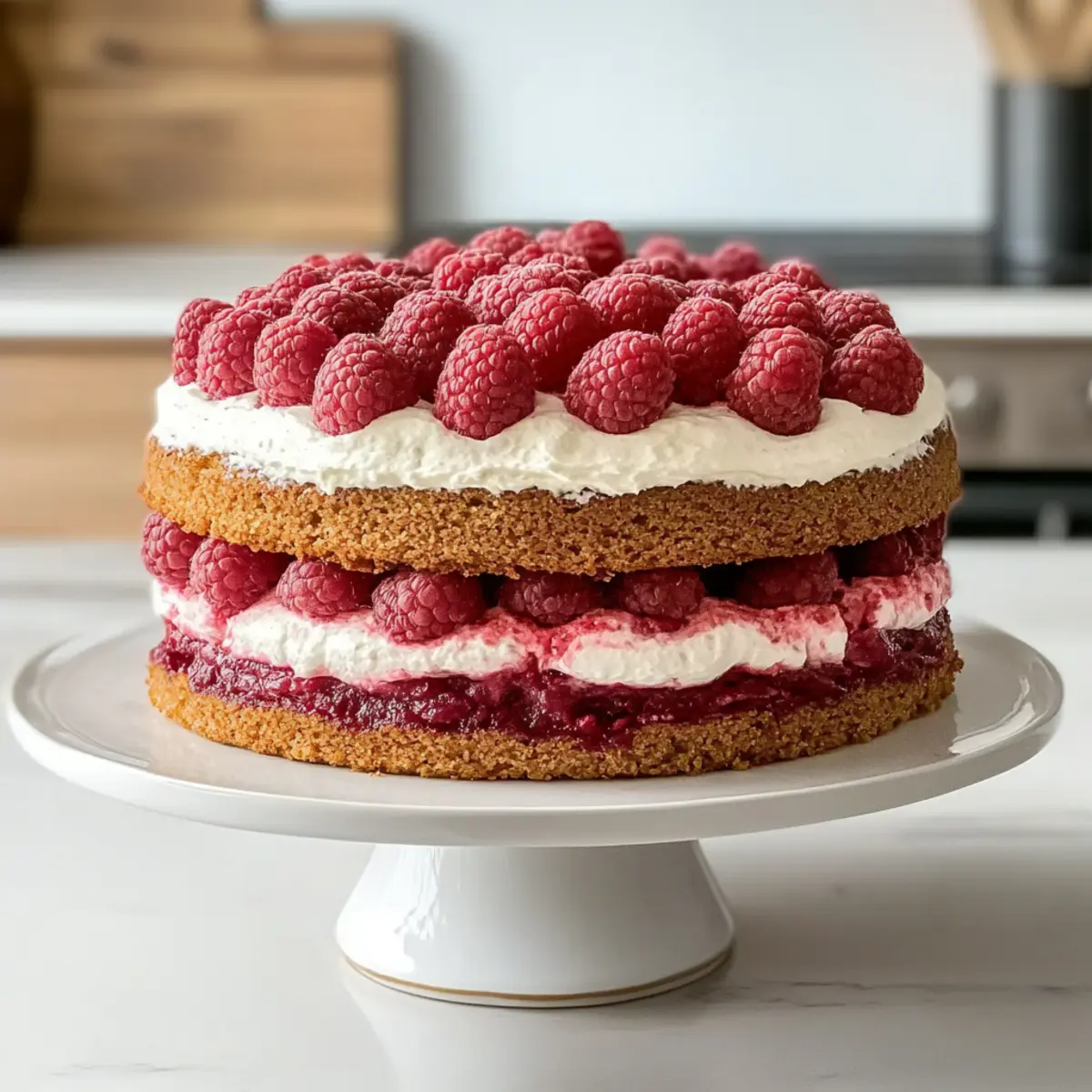 Guilt-Free Raspberry Cake
