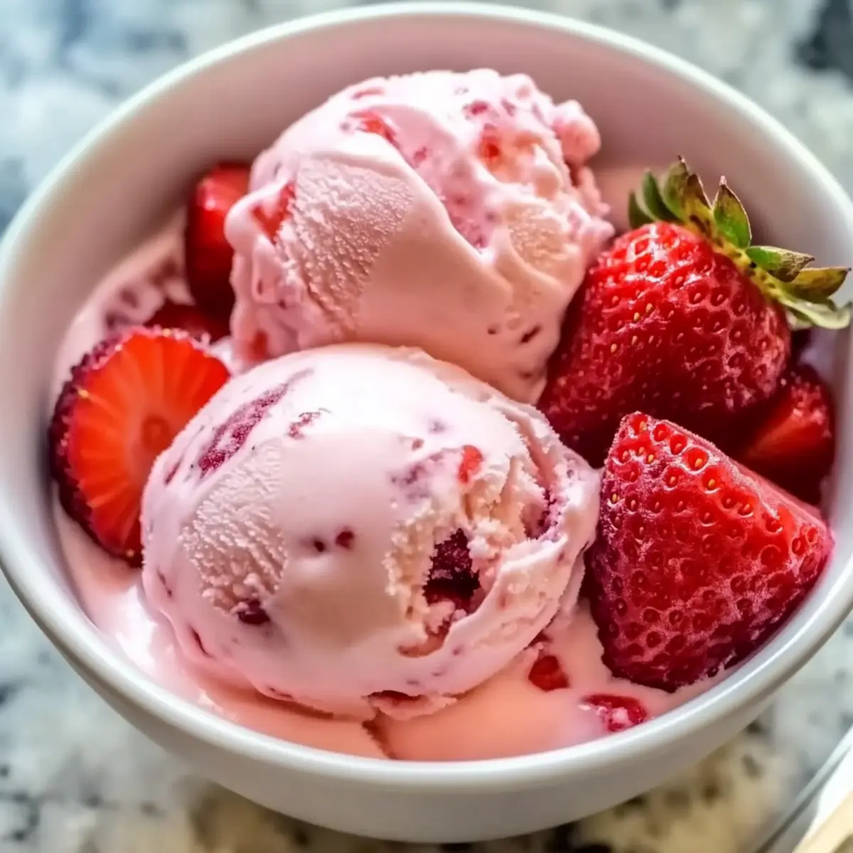 Strawberry Greek Frozen Yogurt