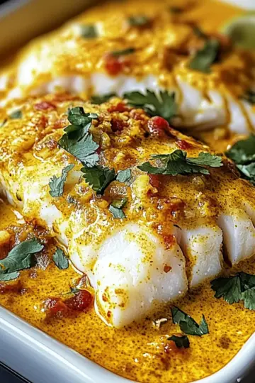 Coconut Curry Baked Cod