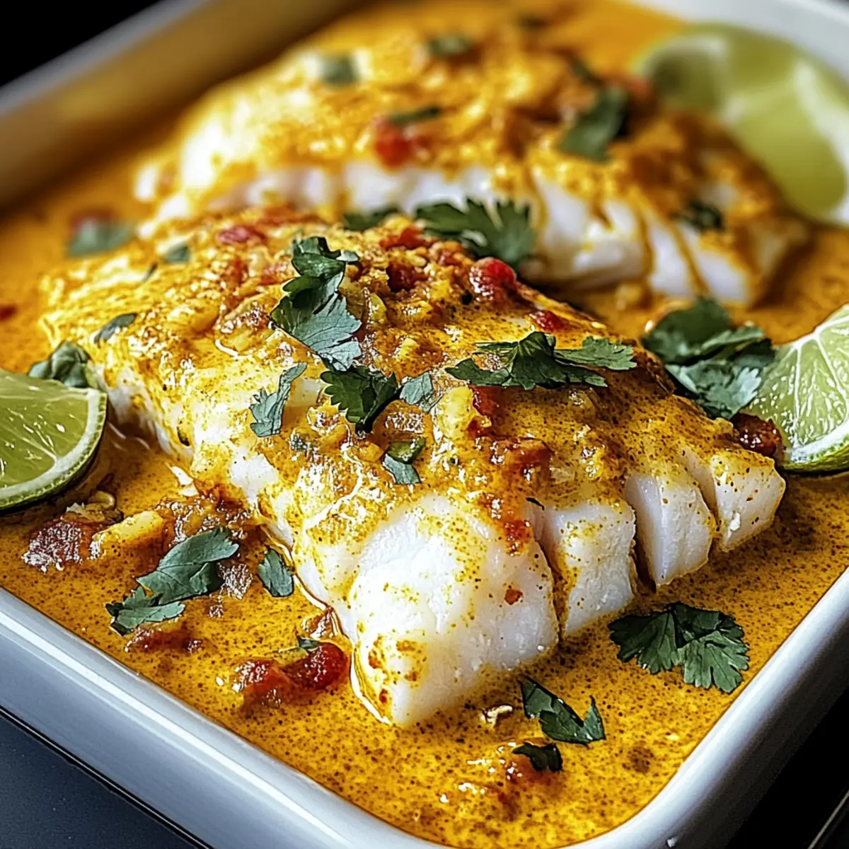 Coconut Curry Baked Cod