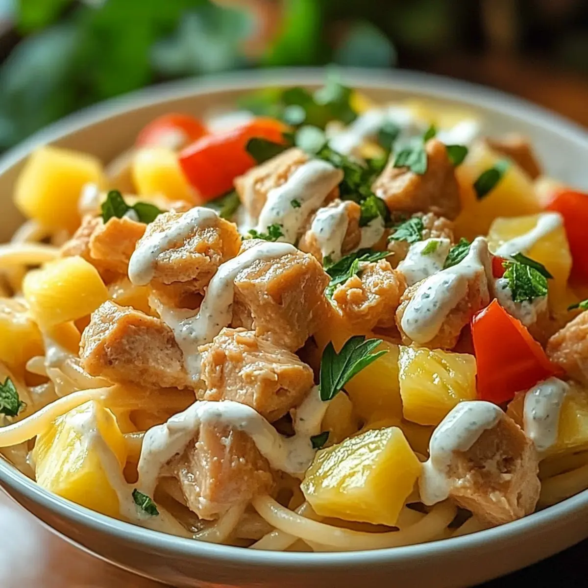 Tuna Pasta Salad with Cottage Cheese