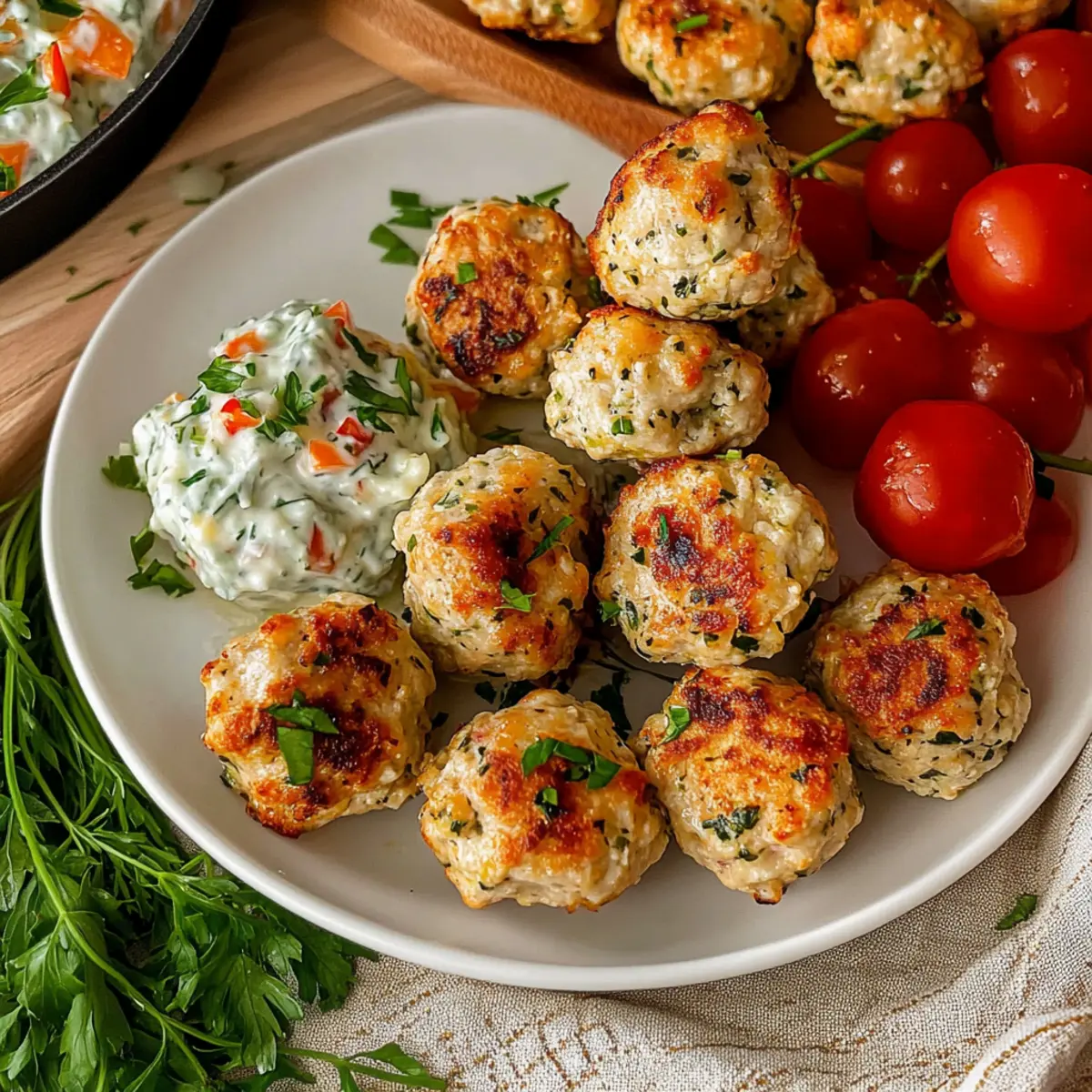 Greek Chicken Meatballs
