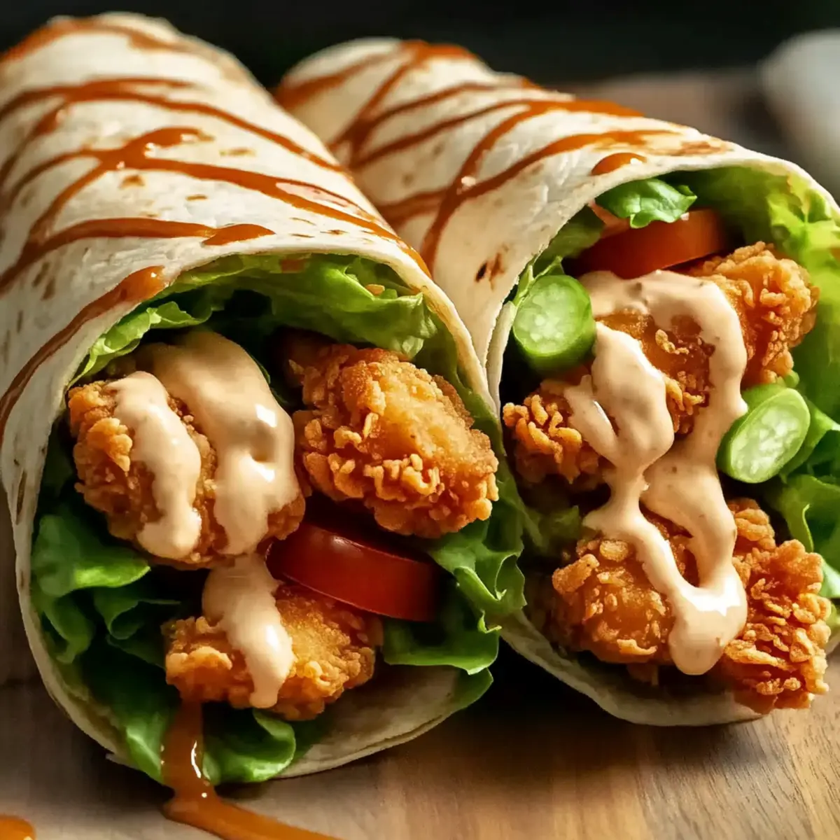 Spicy Crispy Chicken Wraps