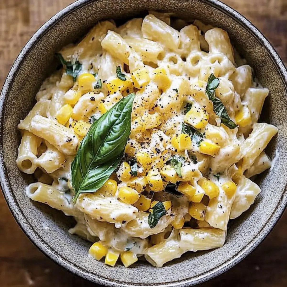 Lemon Basil, Corn, and Ricotta Pasta