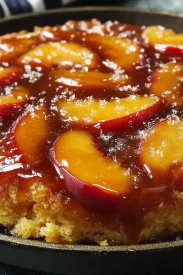Peach Upside-Down Skillet Cake