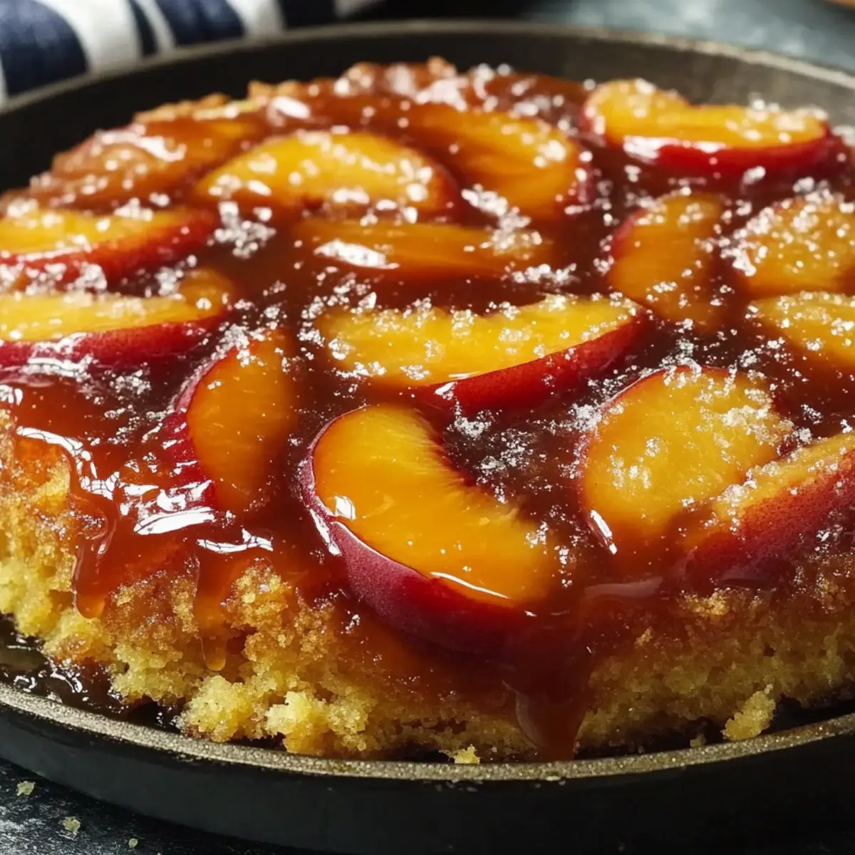 Peach Upside-Down Skillet Cake