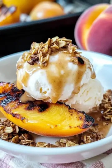 Grilled Peach Sundaes