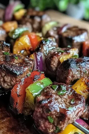Grilled Garlic Butter Steak Kabobs