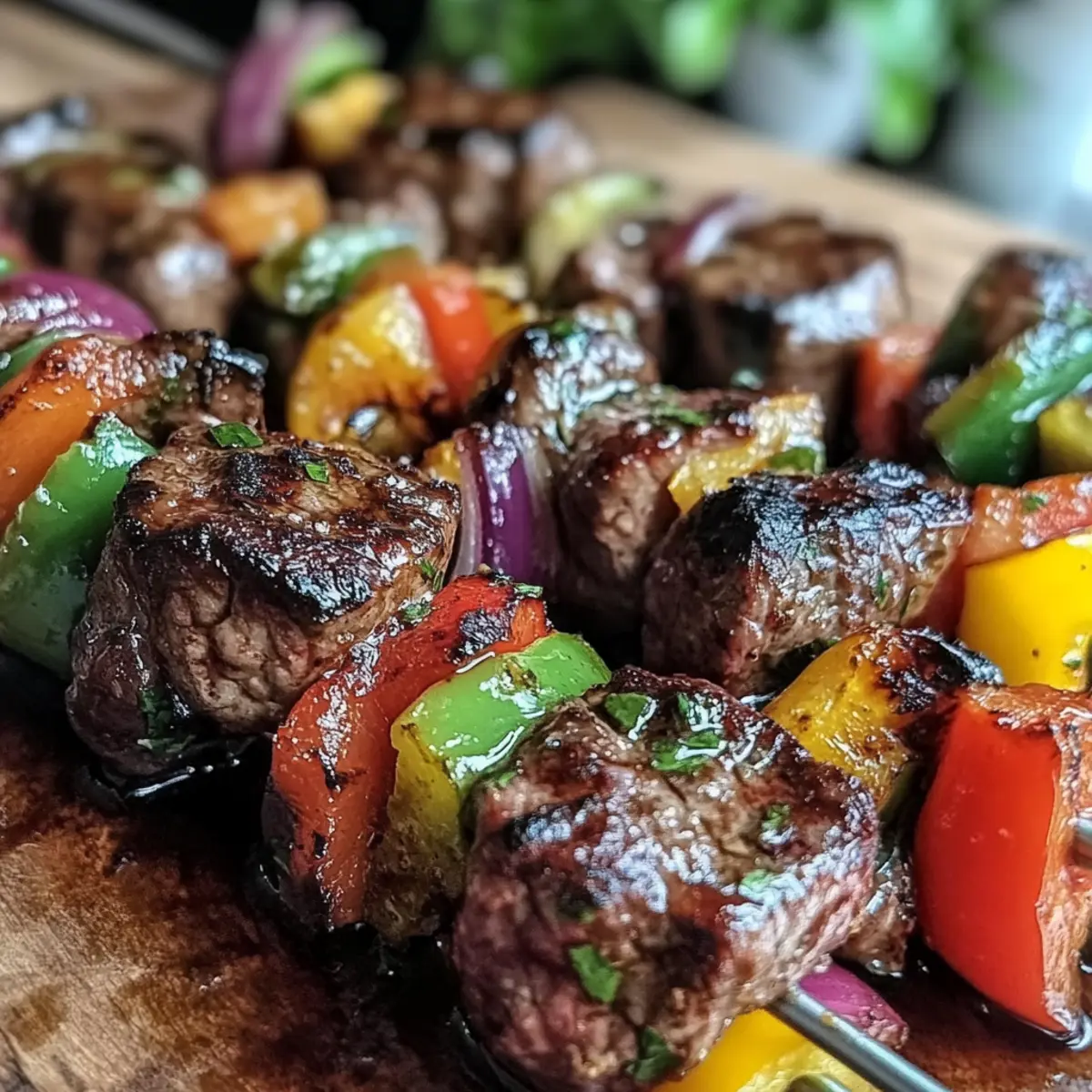 Grilled Garlic Butter Steak Kabobs