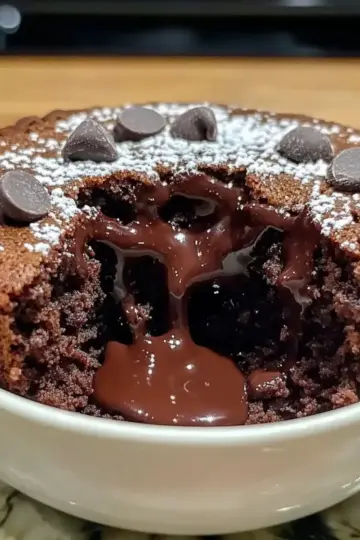 Triple Chocolate Lava Mug Cake
