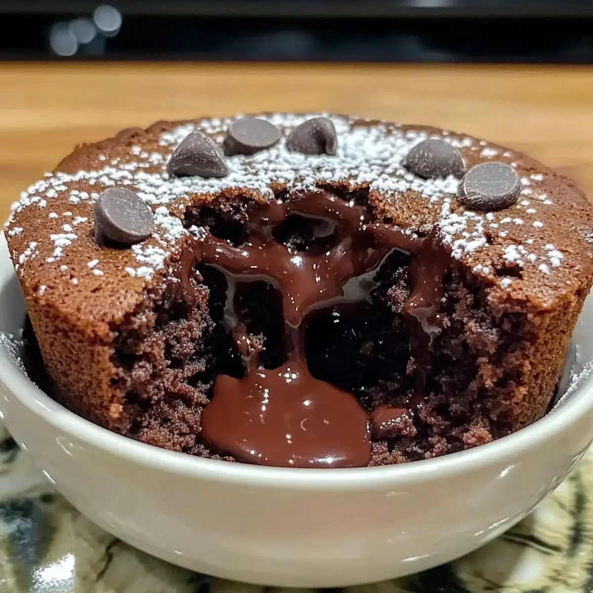 Triple Chocolate Lava Mug Cake