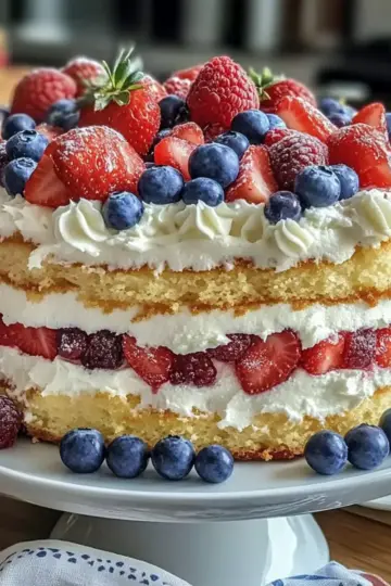 Layered Flag Cake