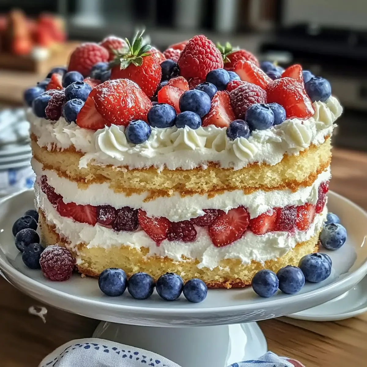 Layered Flag Cake