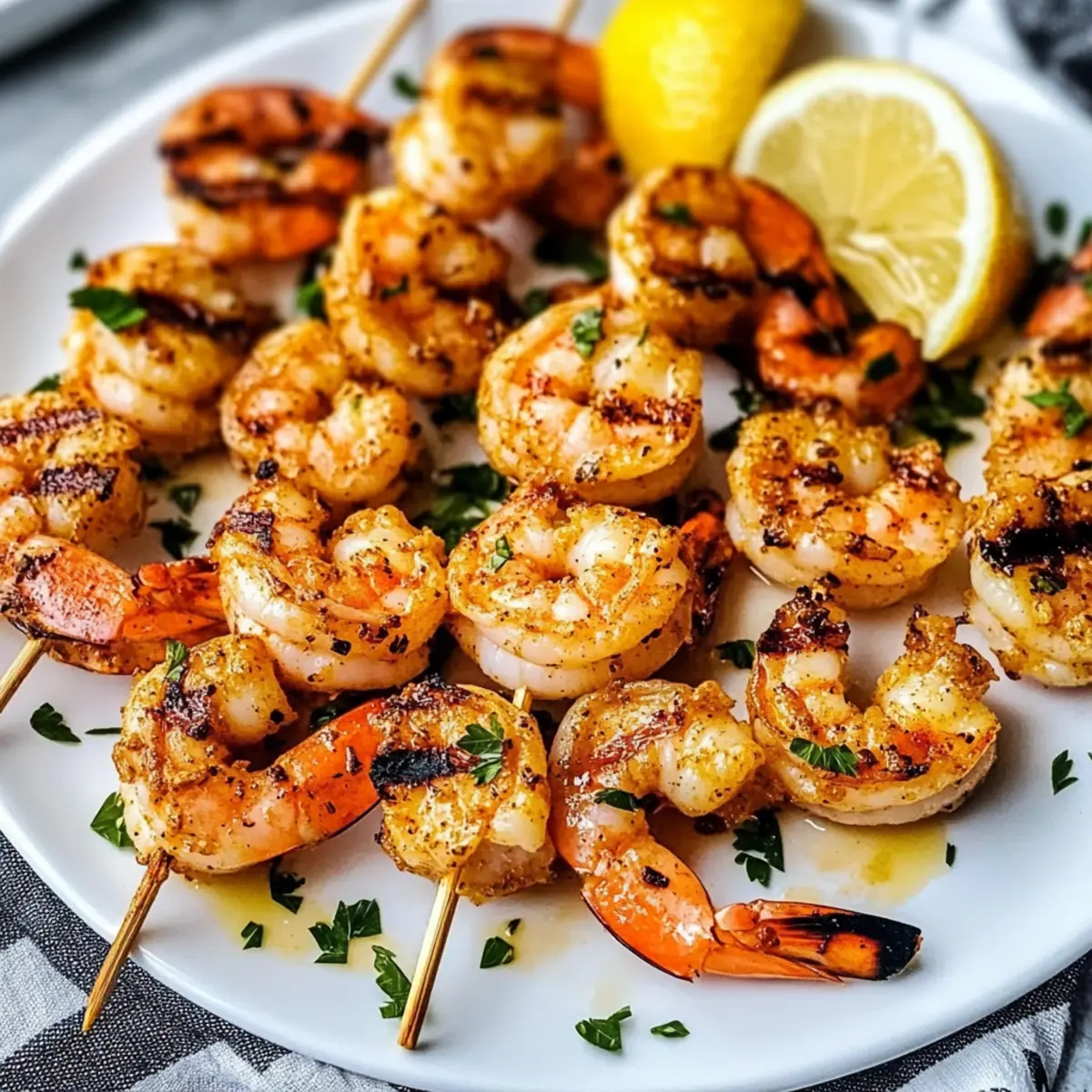Garlic Butter Grilled Shrimp Skewers