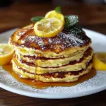 Lemon Ricotta Pancakes with Honey Drizzle