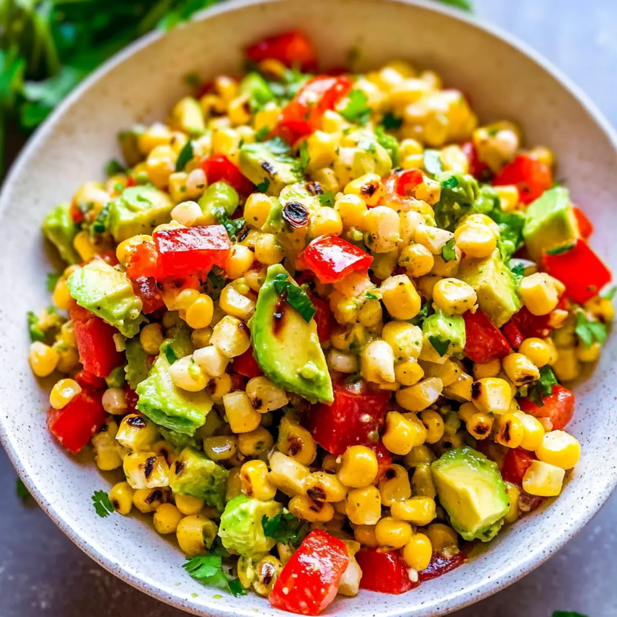 Grilled Corn and Avocado Salad