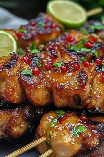 Honey Sriracha Grilled Chicken Skewers