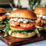Homemade Grilled Shrimp Burger