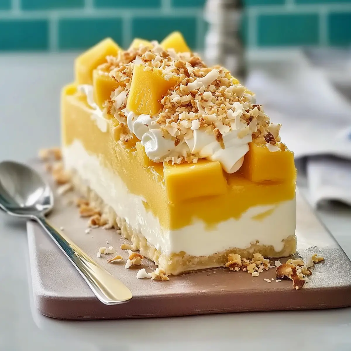 Mango and Coconut Crackle Parfait