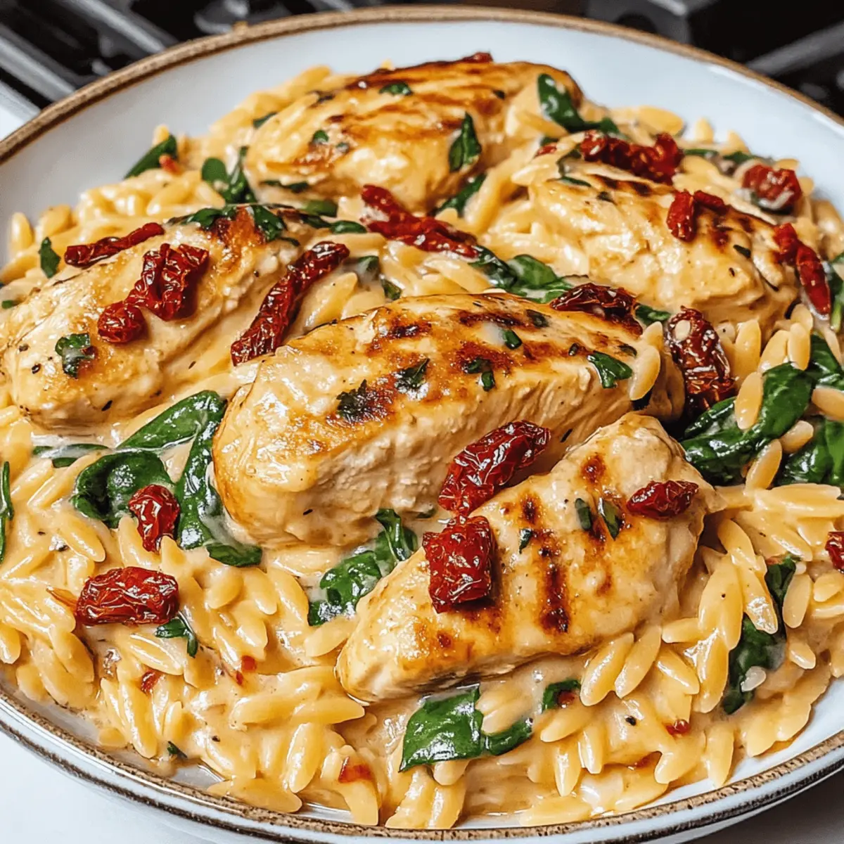 Creamy Tuscan Chicken Orzo