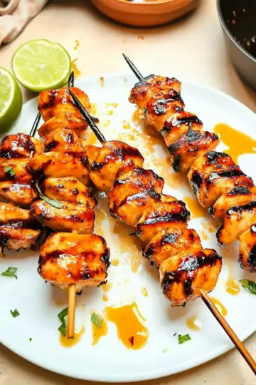 Honey Sriracha Chicken Skewers