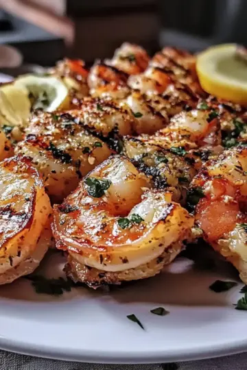 Garlic Butter Grilled Shrimp Skewers