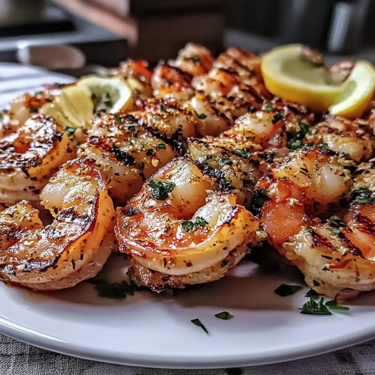 Garlic Butter Grilled Shrimp Skewers