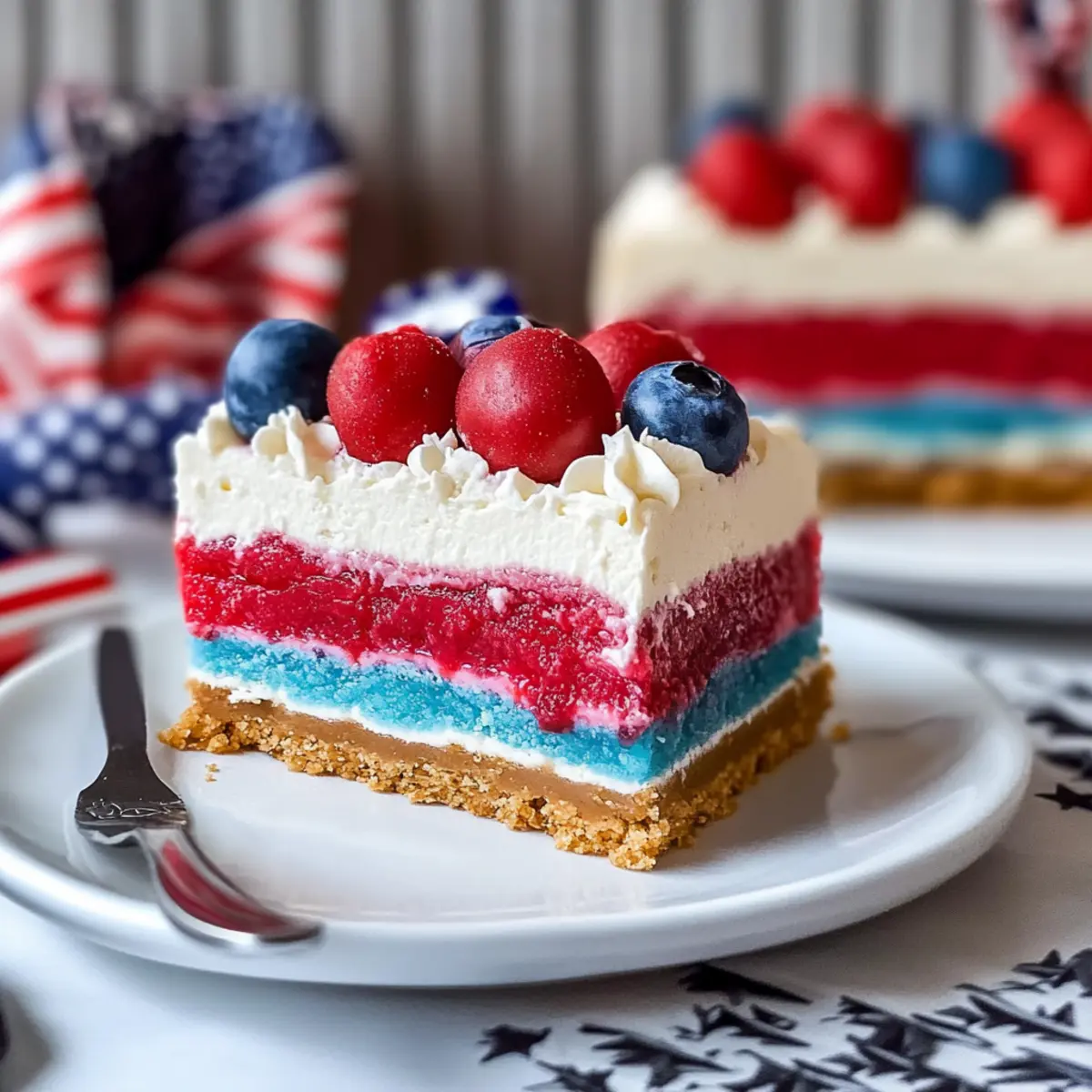 Bomb Pop Cheesecake Bars