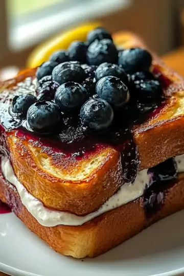 Brioche French Toast with Blueberry Compote