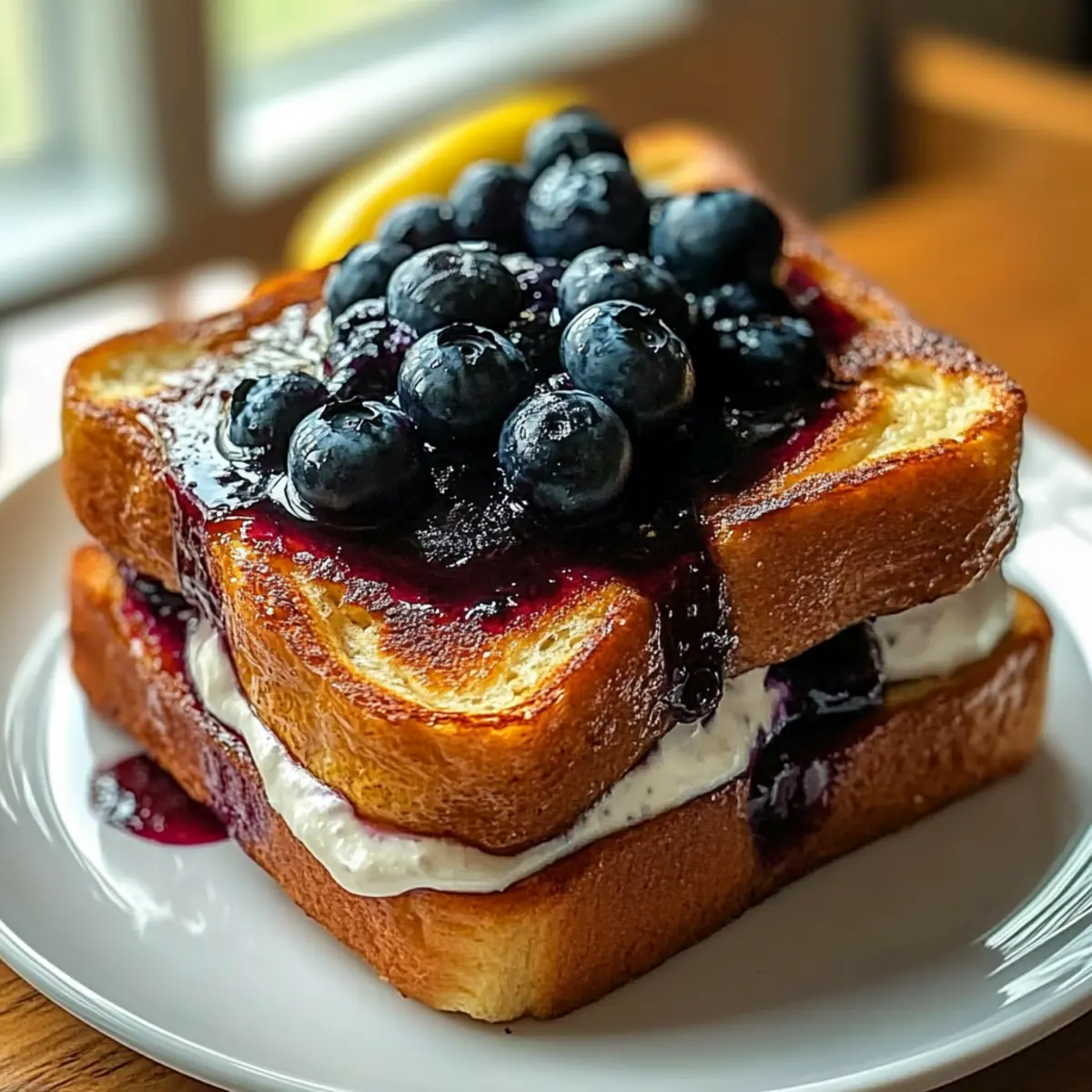 Brioche French Toast with Blueberry Compote