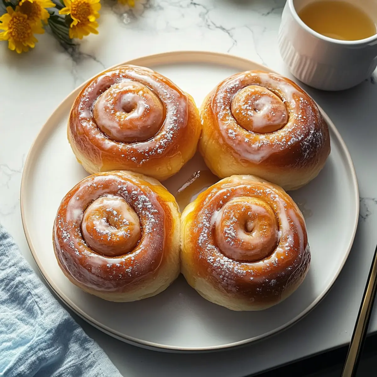 Moist Honey Buns with Tangzhong