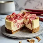 White Chocolate Rhubarb Cheesecake