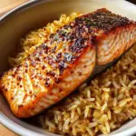 Korean Gochujang Butter Salmon Rice Bowl