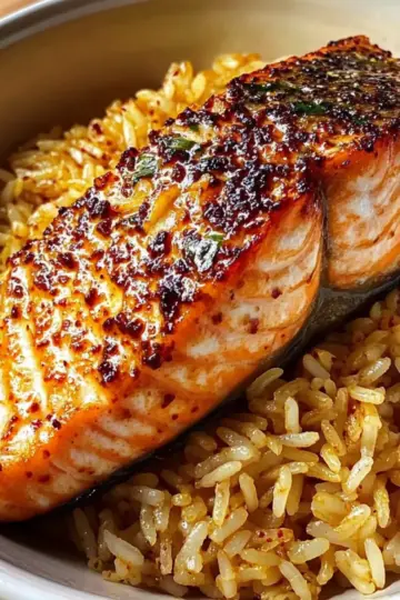 Korean Gochujang Butter Salmon Rice Bowl
