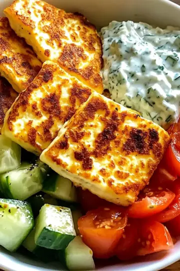 Crispy Halloumi Greek Power Bowl