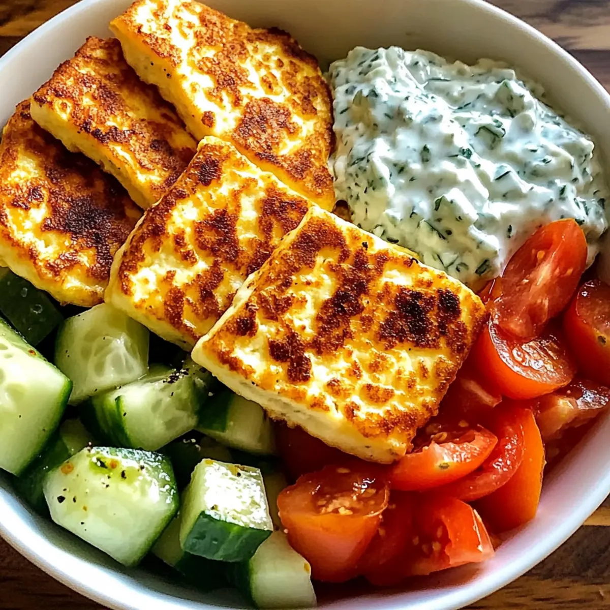 Crispy Halloumi Greek Power Bowl