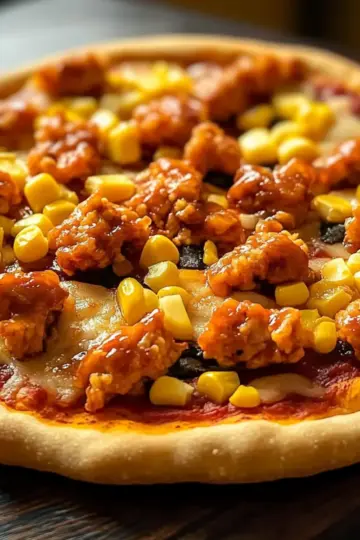 Crispy Vegan BBQ Chicken Pizza