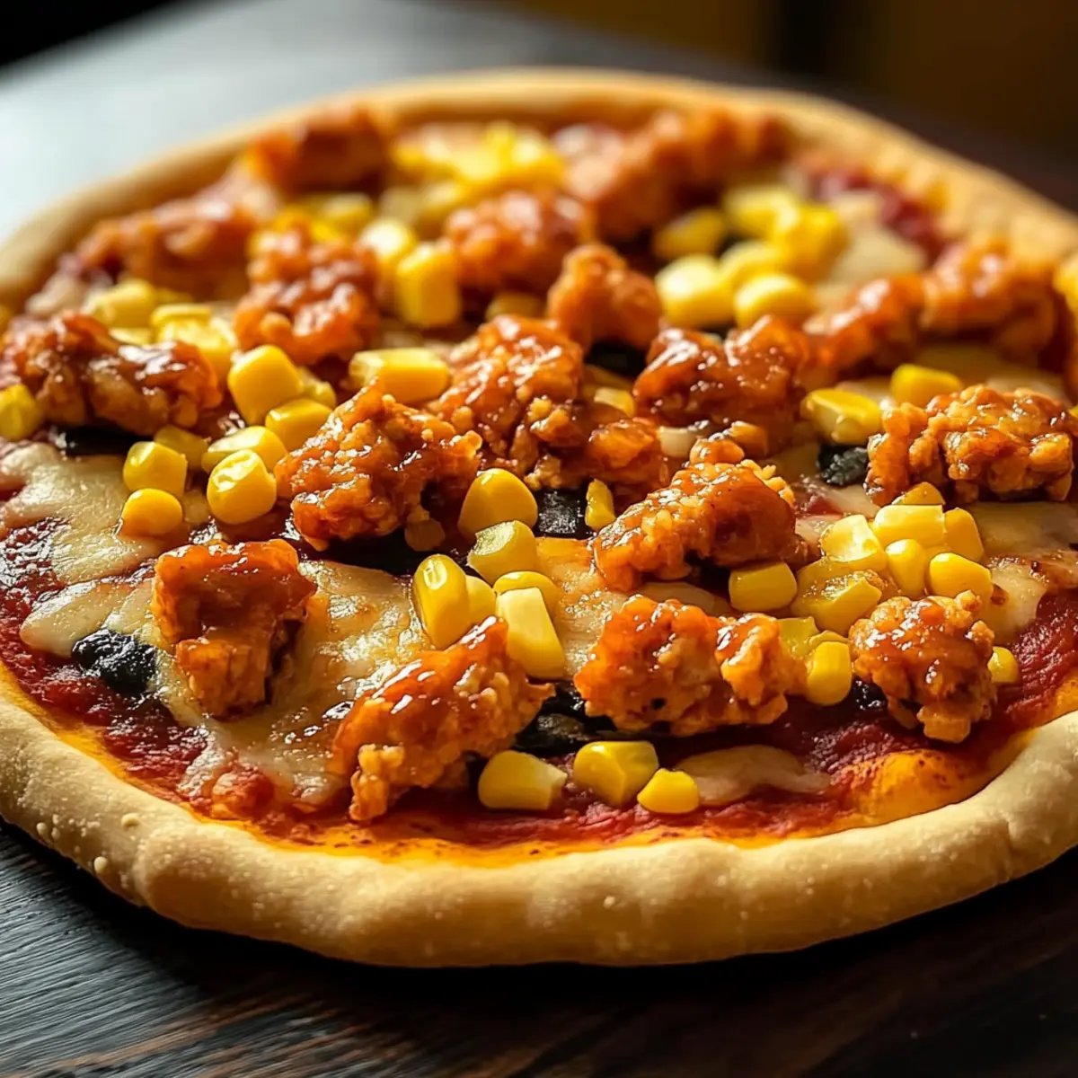 Crispy Vegan BBQ Chicken Pizza