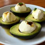 Keto Caprese Stuffed Avocado Bites