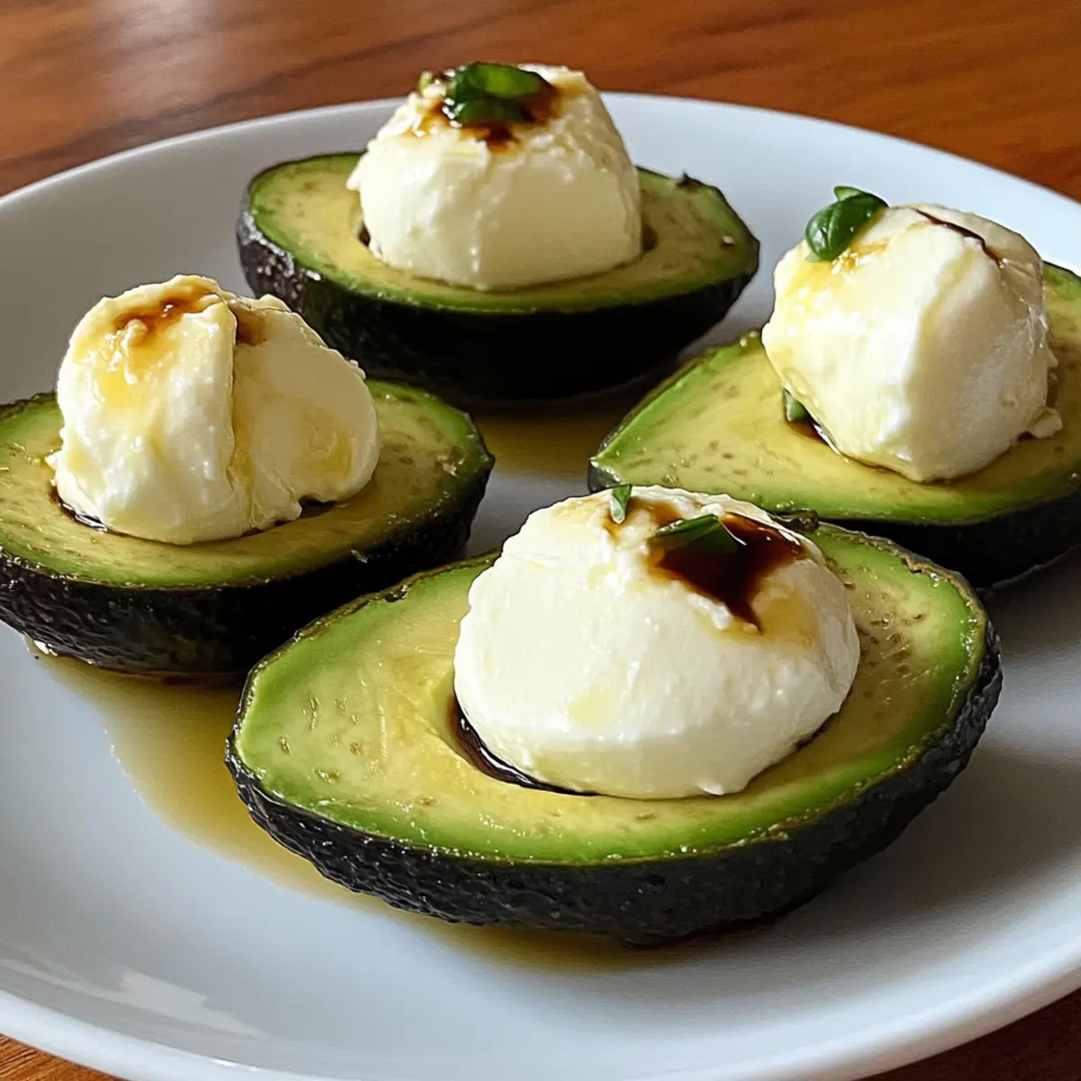 Keto Caprese Stuffed Avocado Bites