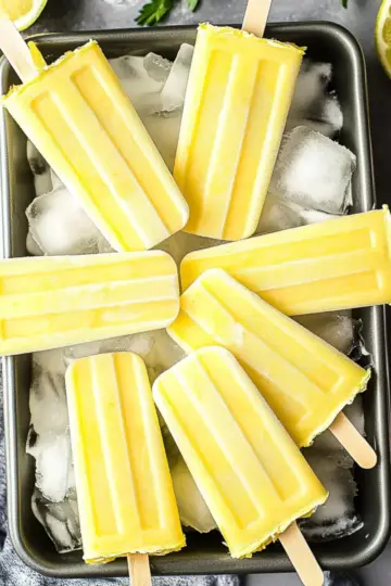 Homemade Pineapple Popsicles