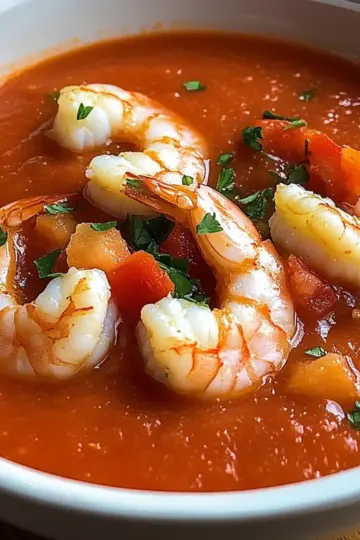 Summer Gazpacho with Shrimp