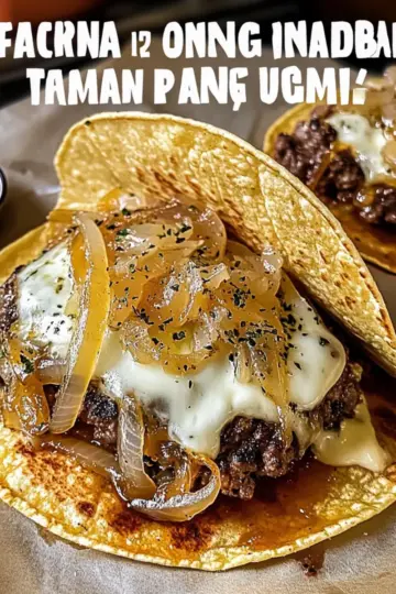 French Onion Smash Burger Tacos