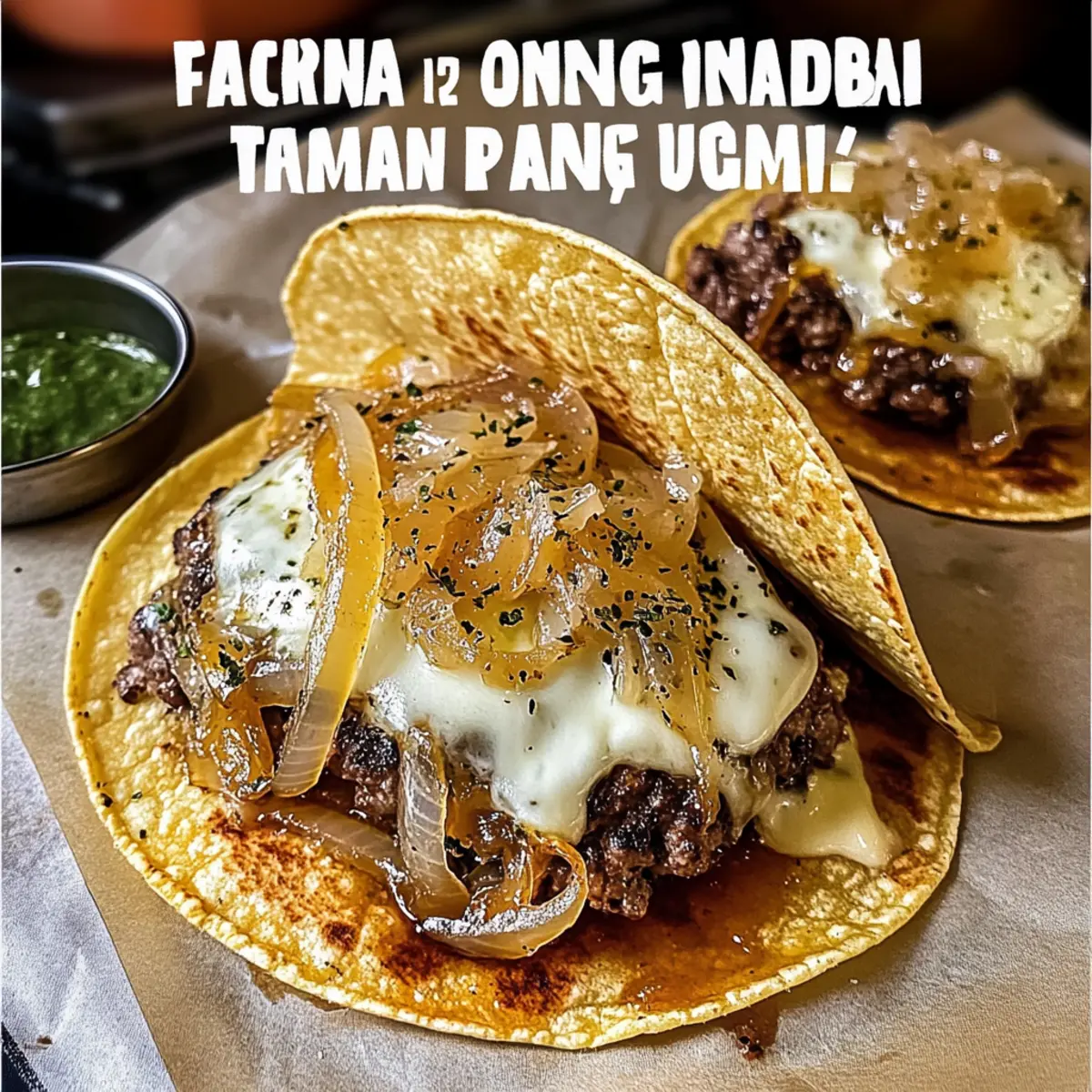 French Onion Smash Burger Tacos