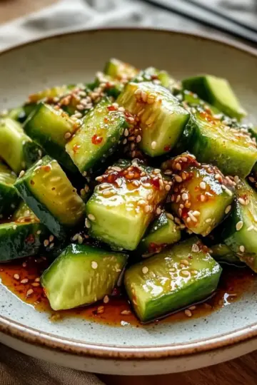 Spicy Smashed Cucumber Salad
